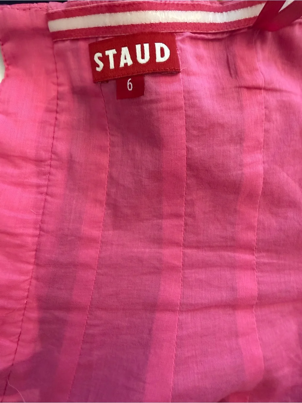 Staud Hot Pink Matching Two-Piece Set.